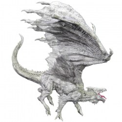 Dungeons & Dragons Fantasy Miniatures: Icons of the Realms - Adult White Dragon Premium Figure,RPG (D&D и др.) / D&D Миниатюри / Icons of the Realms