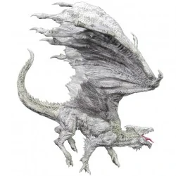 Dungeons & Dragons Fantasy Miniatures: Icons of the Realms - Adult White Dragon Premium Figure,RPG (D&D и др.) / D&D Миниатюри / Icons of the Realms