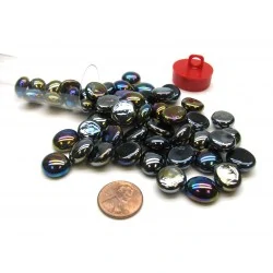 Chessex:  Iridized Opal Black Gaming Stones (40) вХоби продукти