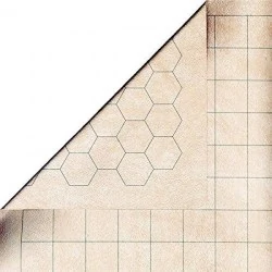 Chessex Double-Sided Battlemat Square&Hex 60x66cm (23.5x26-inch) RPG Playmat with Bigger Squares and Hexes (3,8cm/1.5-inch),RPG (D&D и др.) / D&D аксесоари