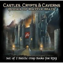 Loke Battle Mats: Castles, Crypts and Caverns Books of Battle Mats (2x 12x12" books, 40 pages each),RPG (D&D и др.) / D&D аксесоари