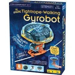Thames & Kosmos Tightrope-walking Gyrobot STEM Experiment Kit (английско издание) - STEM експериментален комплект вSTEM & Образователни игри