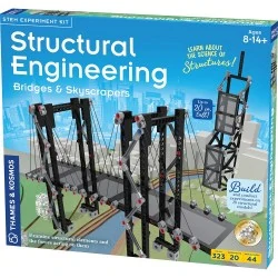 Thames & Kosmos Structural Engineering: Bridges & Skyscrapers Engineering STEM Experiment Kit вSTEM & Образователни игри