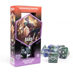 Dungeons & Dragons Adventure Dice - Bard: Blue / Green (16 dice), RPG (D&D и др.) / Комплекти зарове за D&D