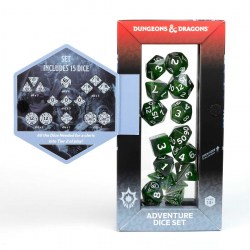 Dungeons & Dragons Adventure Dice - Cleric: Green (15 dice), RPG (D&D и др.) / Комплекти зарове за D&D