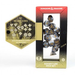 Dungeons & Dragons Adventure Dice - Paladin: White / Grey (14 dice), D&D Dice Sets