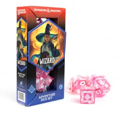 Dungeons & Dragons Adventure Dice - Wizard: Fuchsia (16 dice), RPG (D&D и др.) / Комплекти зарове за D&D