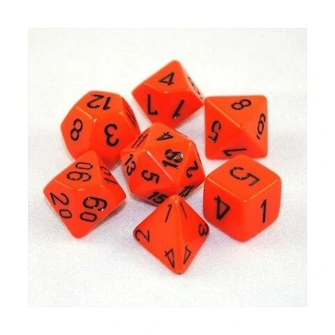 Комплект D&D зарове: Chessex Opaque - Orange w/ Black,Хоби продукти / Зарове за игри
