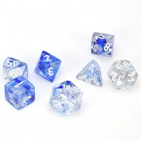 D&D Dice Set: Chessex - Dark Blue/White Nebula,Хоби продукти / Зарове за игри