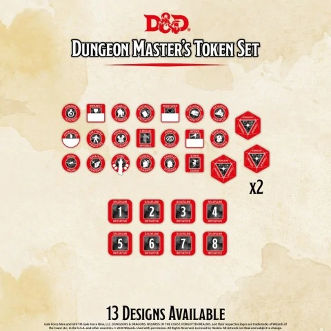 Dungeons & Dragons RPG 5th Edition: Dungeon Master Token Set (28 tokens ...