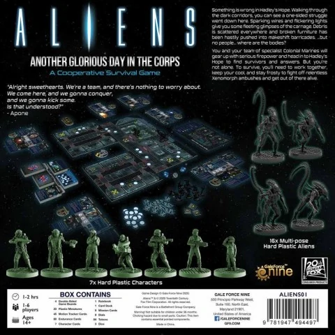 Aliens Board Game: Another Glorious Day in the Corps! (Updated Edition, 2023) - настолна игра,GF9ALIEN01/GFNALIENS11