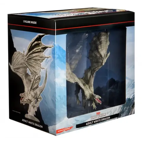 Dungeons & Dragons Fantasy Miniatures: Icons of the Realms - Adult White Dragon Premium Figure,RPG (D&D и др.) / D&D Миниатюри / Icons of the Realms