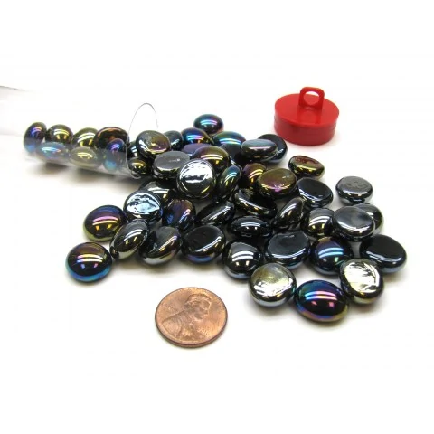 Chessex:  Iridized Opal Black Gaming Stones (40) вХоби продукти