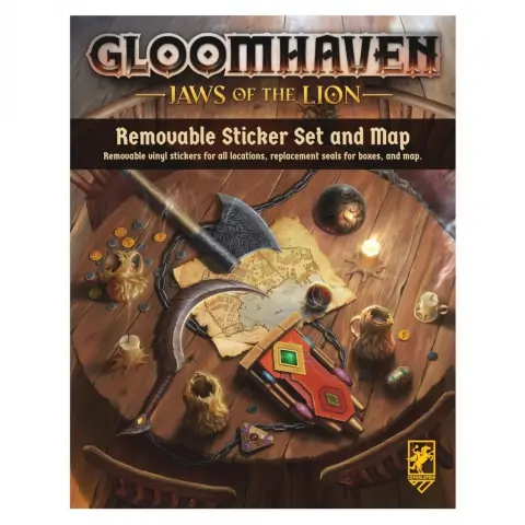 Gloomhaven: Jaws of the Lion Removable Sticker Sheet & Map - стикери от винил за многократна употреба,CPH0502