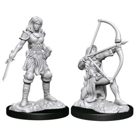 WizKids Pathfinder Battles Deep Cuts Unpainted Miniatures: Wave 15 Female Human Fighter,RPG (D&D и др.) / D&D Миниатюри