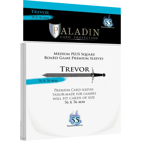 Paladin Sleeves - Trevor Premium Medium+ Square (76x76mm) 55 Pack, 90 Microns вДруги размери