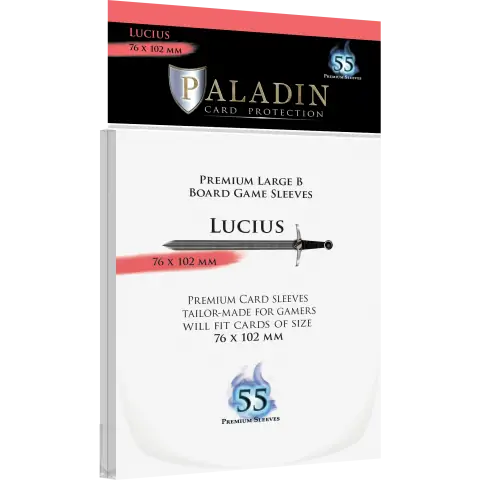 Протектори за карти Paladin Sleeves - Lucius Premium large B (76x102mm) 55 Pack, 90 Microns вДруги размери