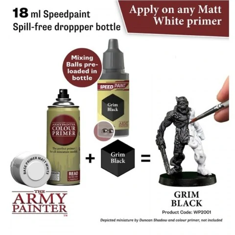 Army Painter Speedpaint - Grim Black (18ml)  WP2001