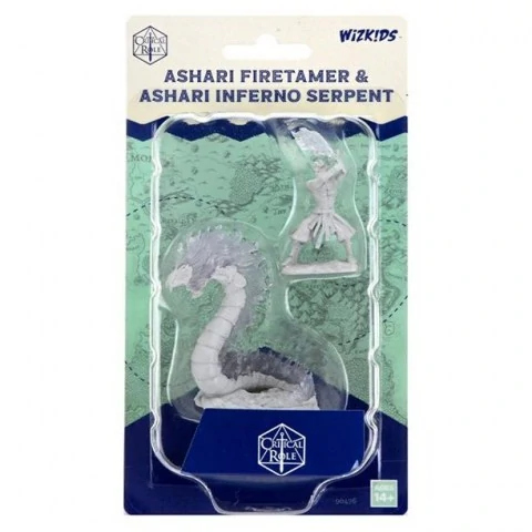 Dungeons & Dragons Critical Role Unpainted Miniatures: Wave 2 Ashari Firetamer & Inferno Serpent,RPG (D&D и др.) / D&D Миниатюри
