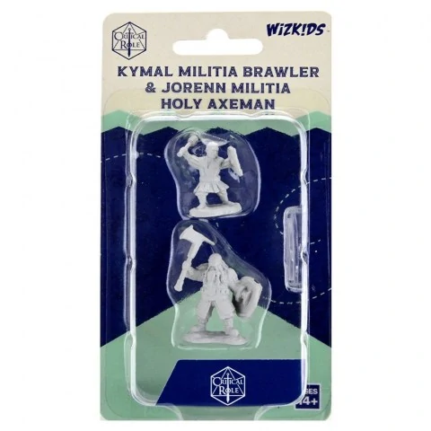 Dungeons & Dragons Critical Role Unpainted Miniatures: Wave 2 Kymal Militia Brawler & Jorenn Militia Holy Axeman,RPG (D&D и др.) / D&D Миниатюри