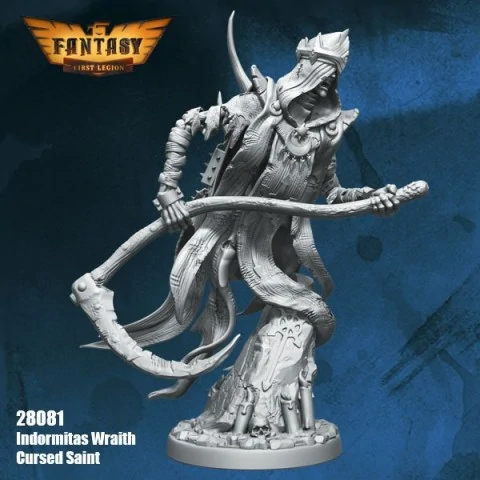 First Legion: 28mm Indormitas Wraith - Cursed Saint Resin Figure Kit (1),RPG (D&D и др.) / D&D Миниатюри