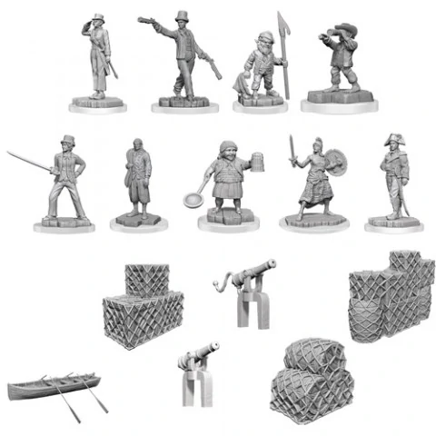 Pathfinder Battles Deep Cuts Unpainted Miniatures Wave 19 - Ship’s Crew Boxed Set,RPG (D&D и др.) / D&D Миниатюри