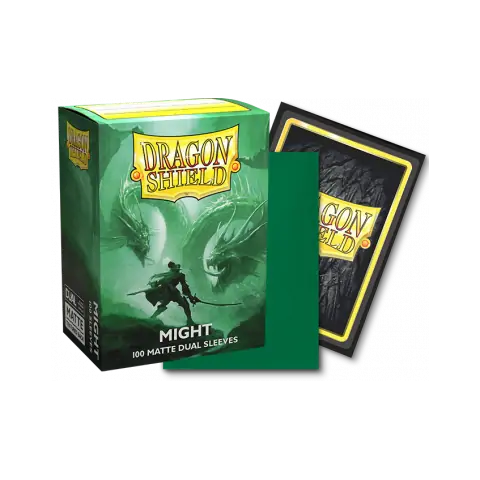 Dragon Shield Standard Sleeves - Non-glare Dual Matte Might (Green) - матови протектори за карти (зелени) 100 бр. вАксесоари Dragon Shield