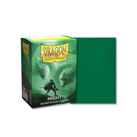Dragon Shield Standard Sleeves - Non-glare Dual Matte Might (Green) - матови протектори за карти (зелени) 100 бр. вАксесоари Dragon Shield