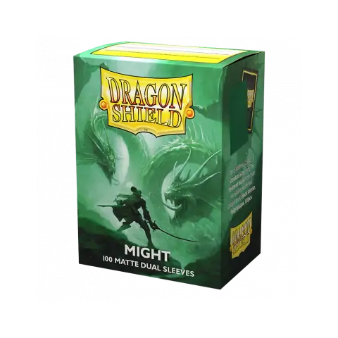 Dragon Shield Standard Sleeves - Non-glare Dual Matte Might (Green) - матови протектори за карти (зелени) 100 бр. вАксесоари Dragon Shield