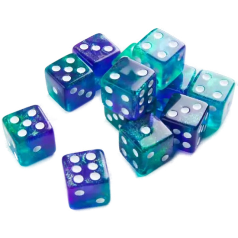 Gamegenic - Galaxy Series - Neptune - D6 Dice Set 16 mm (12 pcs) - комплект зарове,Подаръци / образователни / Подаръчни зарове