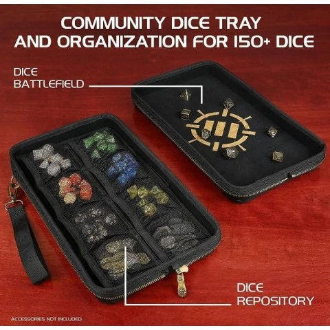 ENHANCE Tabletop RPGs Community Dice Organizer Case & XL Rolling Tray,RPG (D&D и др.) / Аксесоари ENHANCE