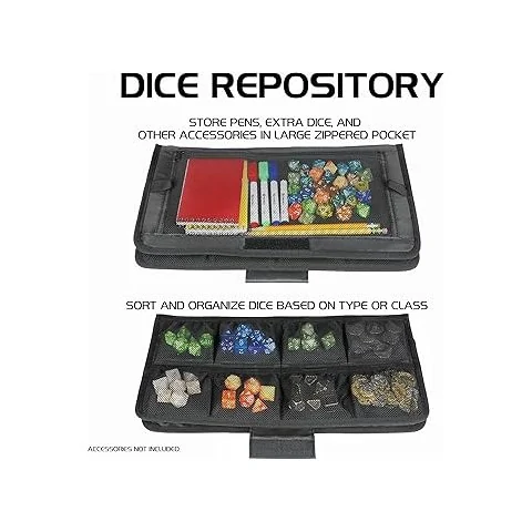 ENHANCE Tabletop RPGs Community Dice Organizer Case & XL Rolling Tray,RPG (D&D и др.) / Аксесоари ENHANCE
