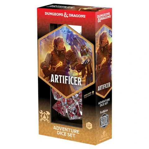 Dungeons & Dragons Adventure Dice - Artificer: Translucent (14 dice) - комплект D&D зарове, RPG (D&D и др.) / Комплекти зарове за D&D