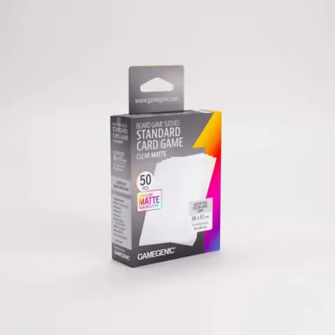 Протектори за карти Gamegenic Matte Board Game Standard 66x91mm (50 броя, за настолни игри, матови, плътни) в Протектори