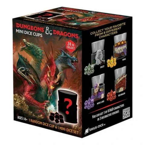 Dungeons & Dragons: Mini Dice Cups - Wave 2 (1 cup), Подаръци / STEM / Подаръчни зарове