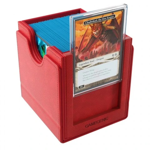 Gamegenic - Sidekick PRO 100+ XL Red - червена кутия за карти (Magic: The Gathering и други)